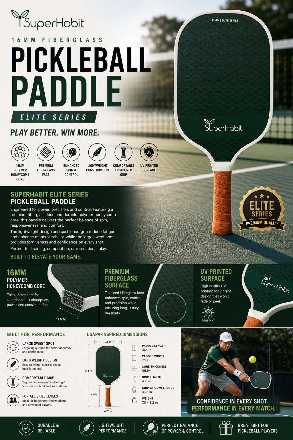 Pickleball Paddle - Elite Series